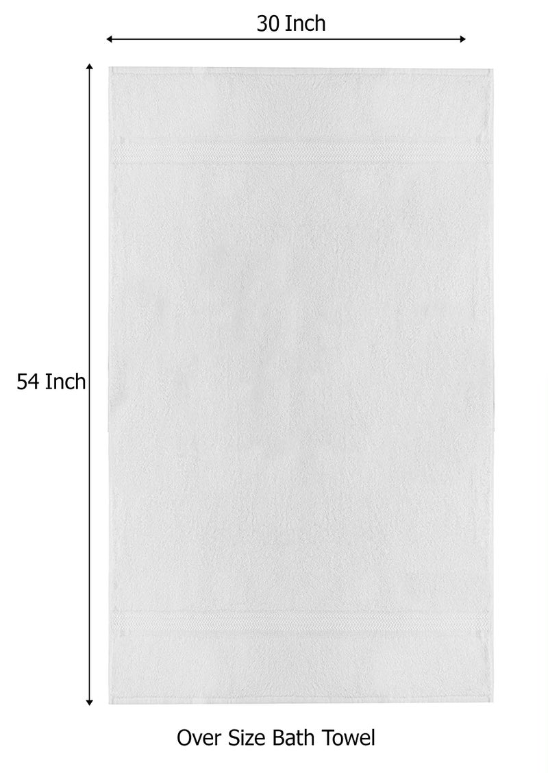 Cotton Craft Ultra Soft 4 Pack Oversized Extra Large Bath Towels 30x54 White Weighs 22 Ounces - 100% Pure Ringspun Cotton - Luxurious Rayon Trim - Ideal for Everyday use - Easy Care Machine wash - Image 2
